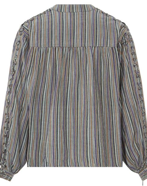 Blaue gestreifte Bluse Louise