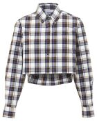 Chemise Croppée Marta Carreaux écru/multicolore