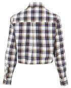 Chemise Croppée Marta Carreaux écru/multicolore