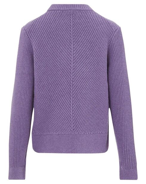 Pull 100% Laine d'Agneau Epinard violet