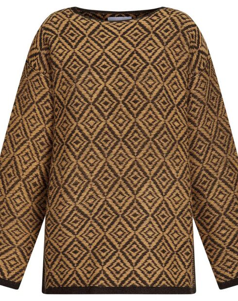 Groovy brauner Pullover aus Merinowolle