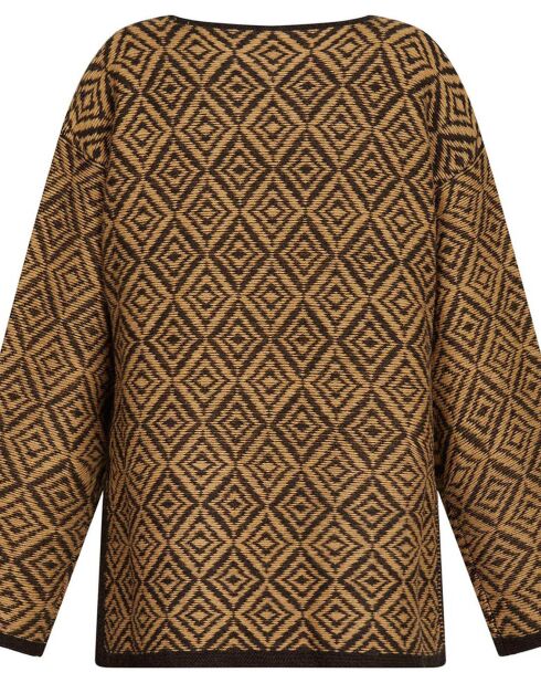 Groovy brauner Pullover aus Merinowolle
