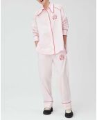 Pantalon Popeline de Coton rose