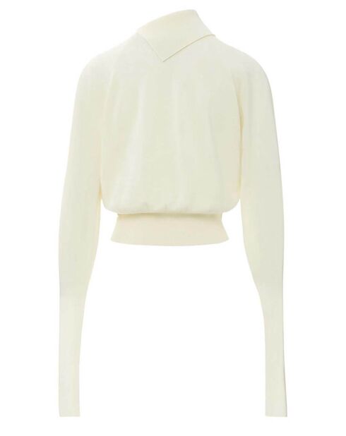 Bart Cremefarbener Pullover aus extrafeiner Merinowolle