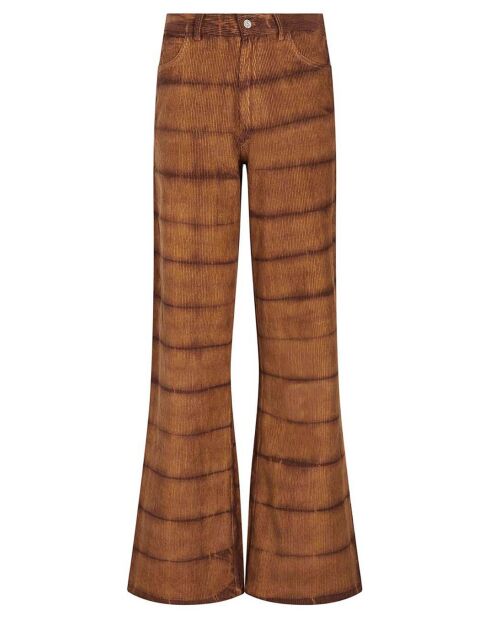 Pantalon Enca Velours Côtelé marron