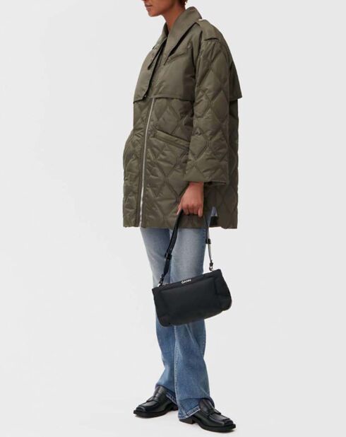 Blouson Long Matelassé Ripstop Polyester Recyclé vert kaki