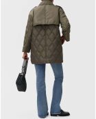 Blouson Long Matelassé Ripstop Polyester Recyclé vert kaki