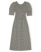 Robe Smockée Seersucker noire