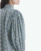 Robe Diamond Popeline Imprimé Floral bleue