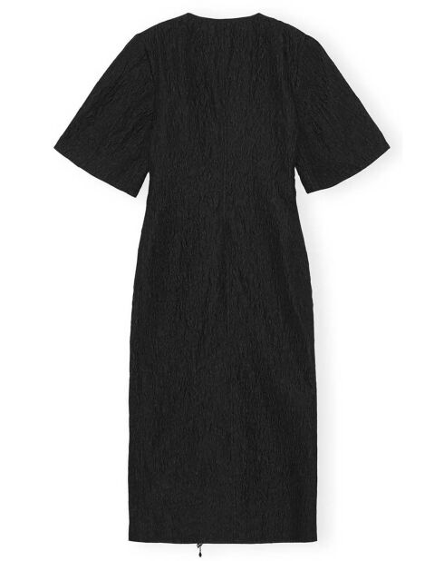 Robe Portefeuille à Perles noire