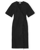 Robe Portefeuille à Perles noire