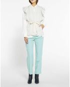 Pantalon Elastiqué Batavia Laine bleu clair