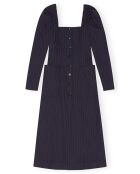 Robe Stretch Rayures Matières Recyclées bleu marine