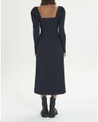 Robe Stretch Rayures Matières Recyclées bleu marine