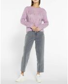 Pull Torsadé Mohair rose