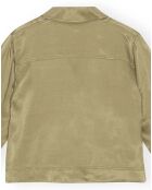 Chemise Crop Satin vert kaki