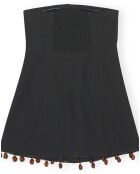 Top Bustier Suiting Coton Bio noir