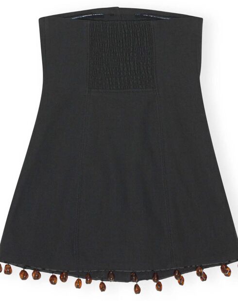 Top Bustier Suiting Coton Bio noir