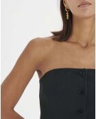 Top Bustier Suiting Coton Bio noir