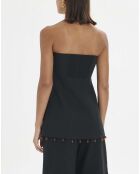 Top Bustier Suiting Coton Bio noir