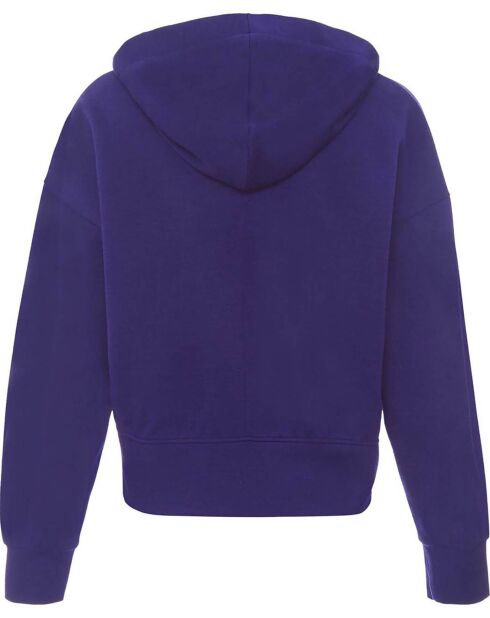 Blauer Woll-Hoodie