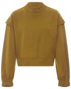 Sweat 100% Laine Turtleneck brun kaki