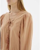 Blouse Lacée camel