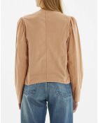 Blouse Lacée camel
