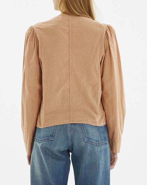Blouse Lacée camel