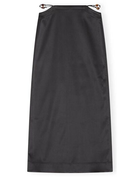 Jupe Maxi Double Satin Recyclé noire