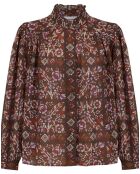 Blouse Flora Voile de Coton marron