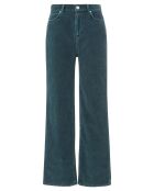 Pantalon François Velours Côtelé Fin bleu canard