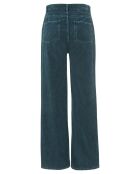 Pantalon François Velours Côtelé Fin bleu canard