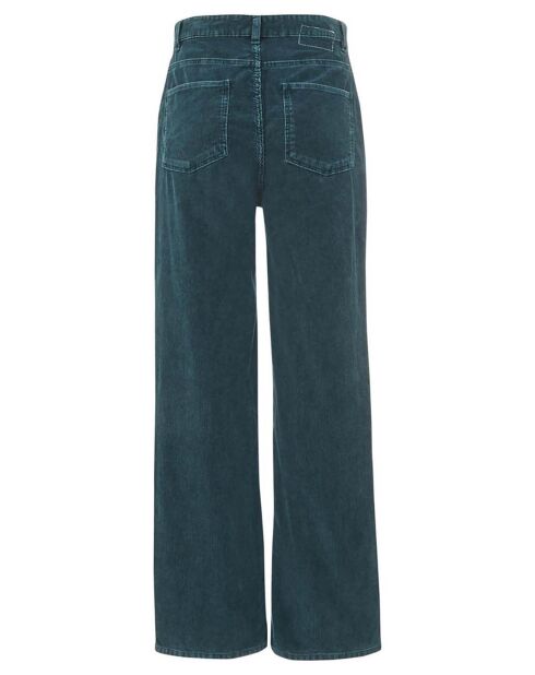Pantalon François Velours Côtelé Fin bleu canard