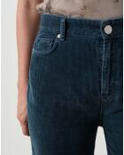 Pantalon François Velours Côtelé Fin bleu canard