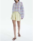 Short Coton Oxford jaune pâle