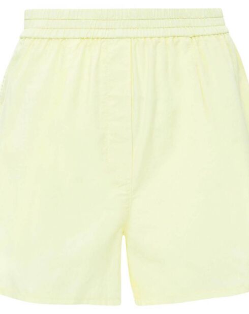 Blassgelbe Oxford-Baumwollshorts