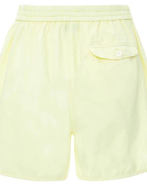 Pantaloncini in cotone Oxford giallo chiaro