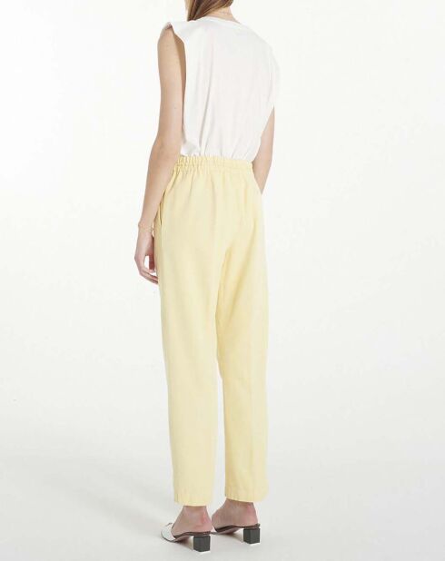 Pantalon Jogger Twill de Coton vanille