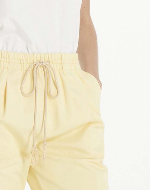 Pantalon Jogger Twill de Coton vanille