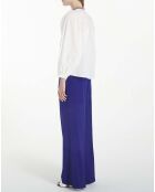 Pantalon Mannish Viscose Laine bleu électrique