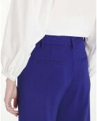 Pantalon Mannish Viscose Laine bleu électrique