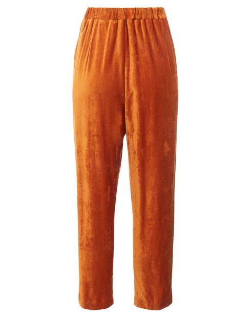 Pantalon Velours Fluide orange