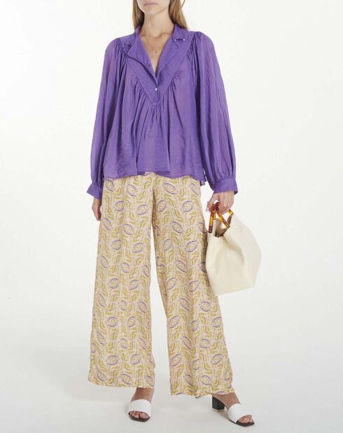 Pantalon Satin Jaguar de Lua crème