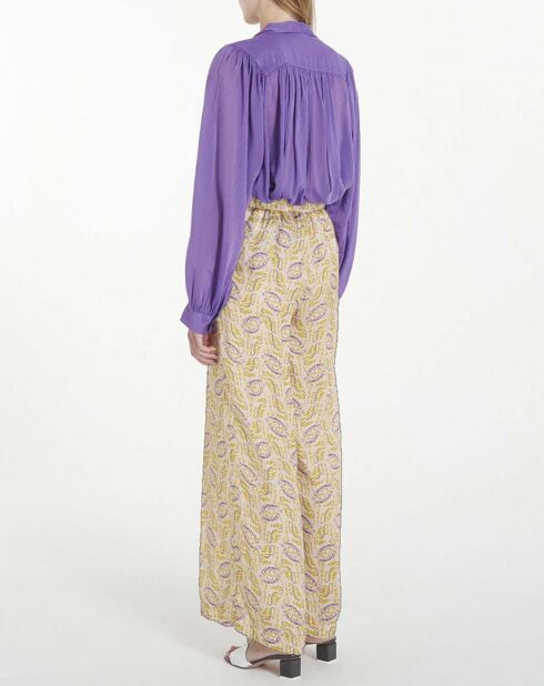 Pantalon Satin Jaguar de Lua crème
