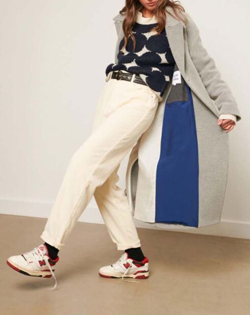 Pantalon Patt Velours Côtelé écru