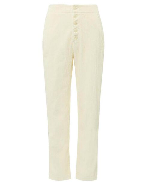 Pantalon Patt Velours Côtelé écru