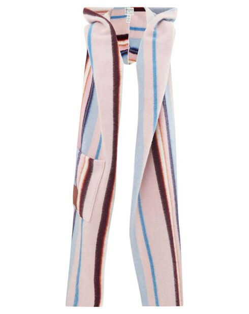 Echarpe Rayures Laine bois de rose
