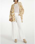 Pantalon Flare Velours Côtelé  blanc