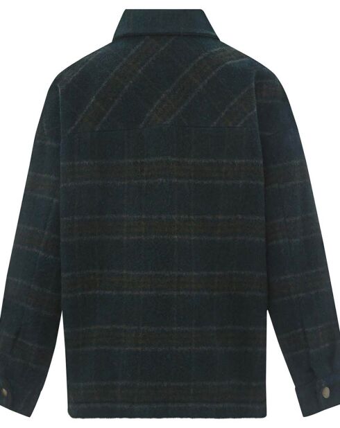Veste Sur-Chemise Uganda Carreaux Laine vert sapin